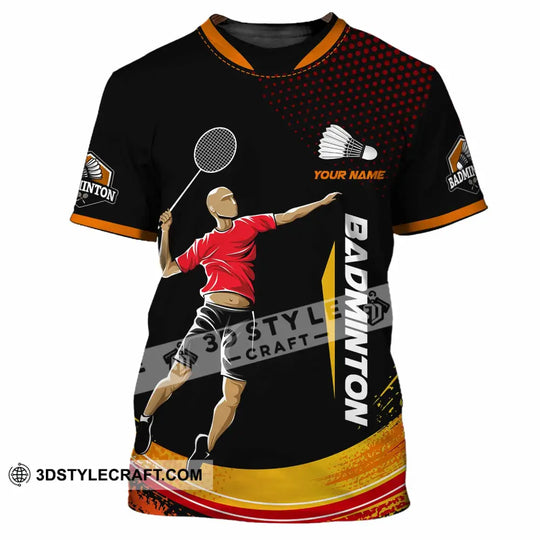 Unisex Shirt - Custom Text Shirt, Badminton style option 2