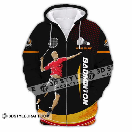 Unisex Shirt - Custom Text Shirt, Badminton style option 3