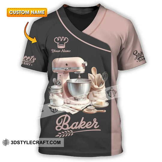 Unisex Shirt - Custom Text Shirt, Baker Shirt style option 1