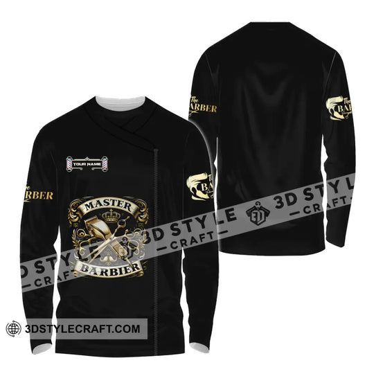 Unisex Shirt - Custom Text Shirt, Barber Shirt style option 4