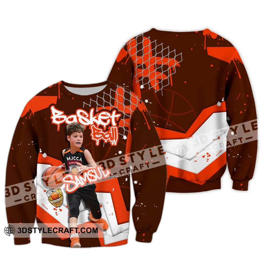 Unisex Shirt - Custom Text Shirt Basketball Shirt - Long Sleeve / S - T-shirt