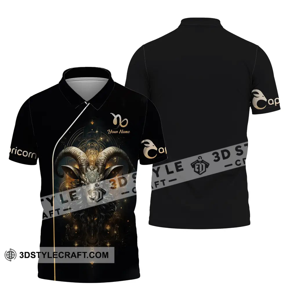 Unisex Shirt - Custom Text Capricorn Polo / S T-Shirt