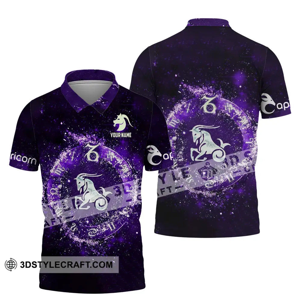 Unisex Shirt - Custom Text Capricorn Polo / S T-Shirt
