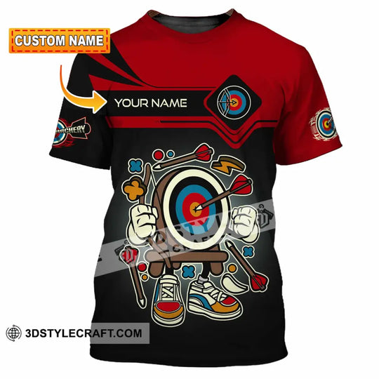 Unisex Shirt - Custom Text Shirt Cartoon Archery style option 1