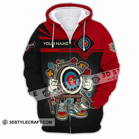 Unisex Shirt - Custom Text Shirt Cartoon Archery style option 3