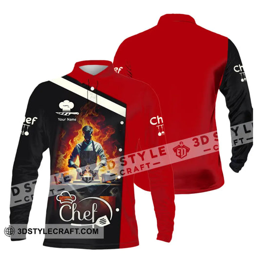 Unisex Shirt - Custom Text Shirt, Chef Shirt style option 3