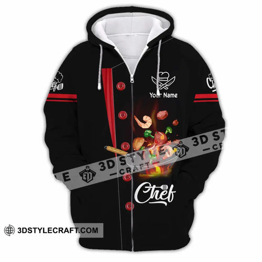 Unisex Shirt - Custom Text Shirt, Chef Shirt style option 4