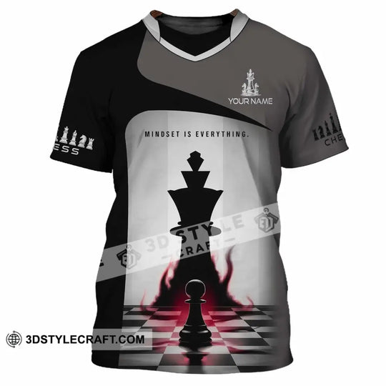 Unisex Shirt - Custom Text Chess Player Shirt Mindset Is Everything style option 2