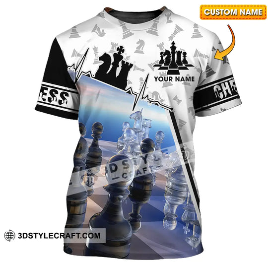Unisex Shirt - Custom Text Shirt Chess style option 1