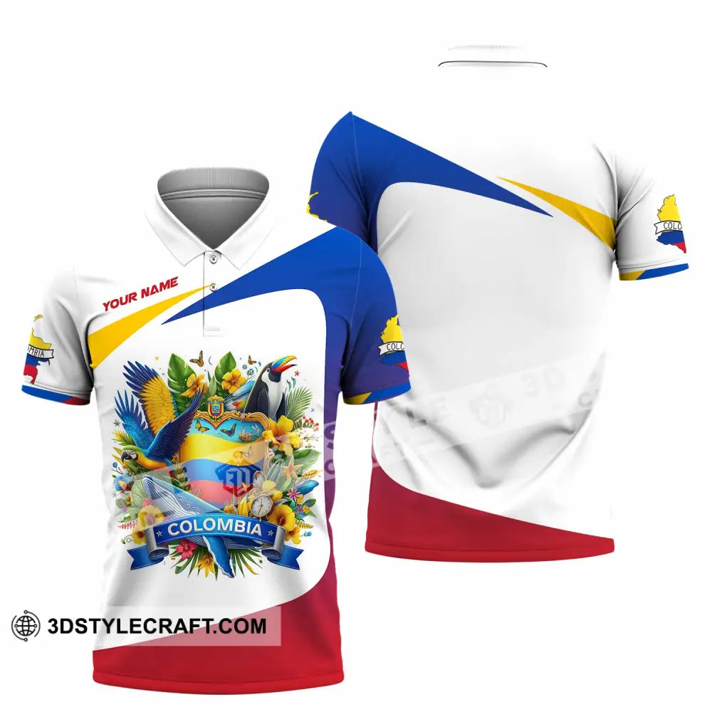 Unisex Shirt - Custom Text Colombia Polo / S T-Shirt