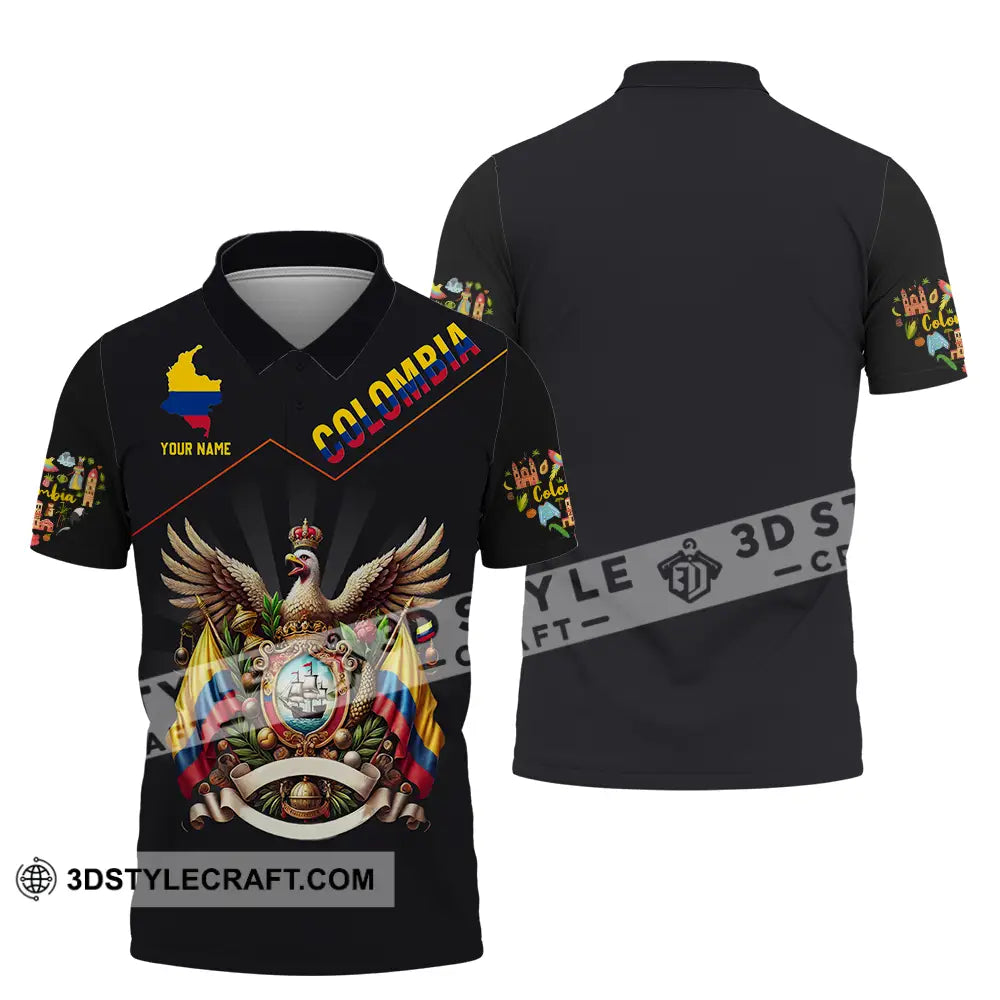 Unisex Shirt - Custom Text Colombia Polo / S T-Shirt