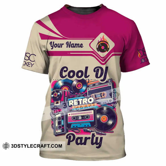 Unisex Shirt - Custom Text Shirt, Cool DJ Retro Party Shirt style option 2