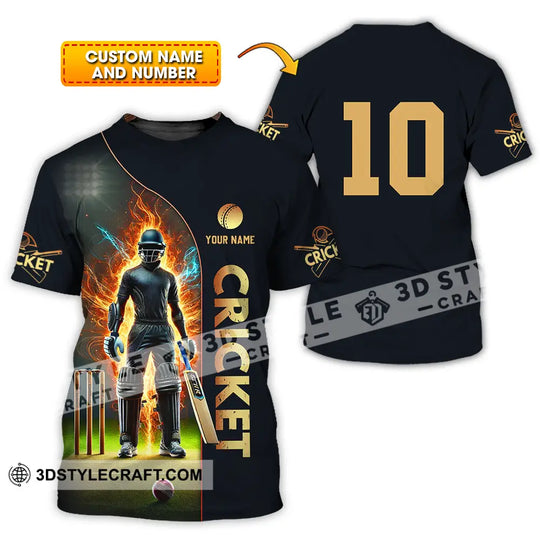 Unisex Shirt - Custom Text Shirt, Cricket  Shirt style option 1