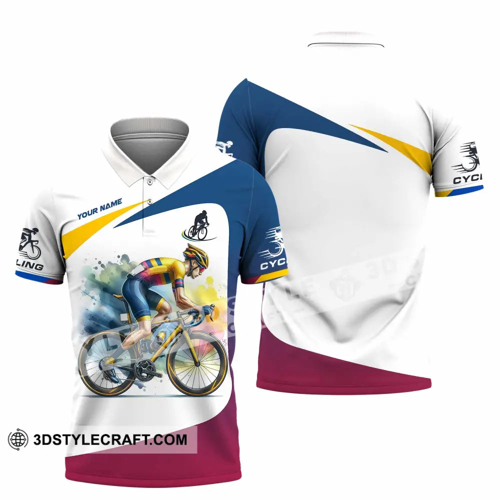 Unisex Shirt - Custom Text Cycling Polo / S T-Shirt