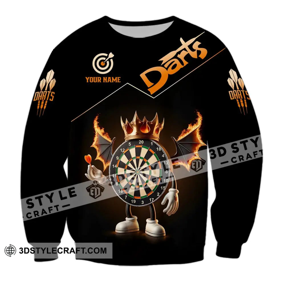 Unisex Shirt - Custom Text Darts Long Sleeve / S T-Shirt