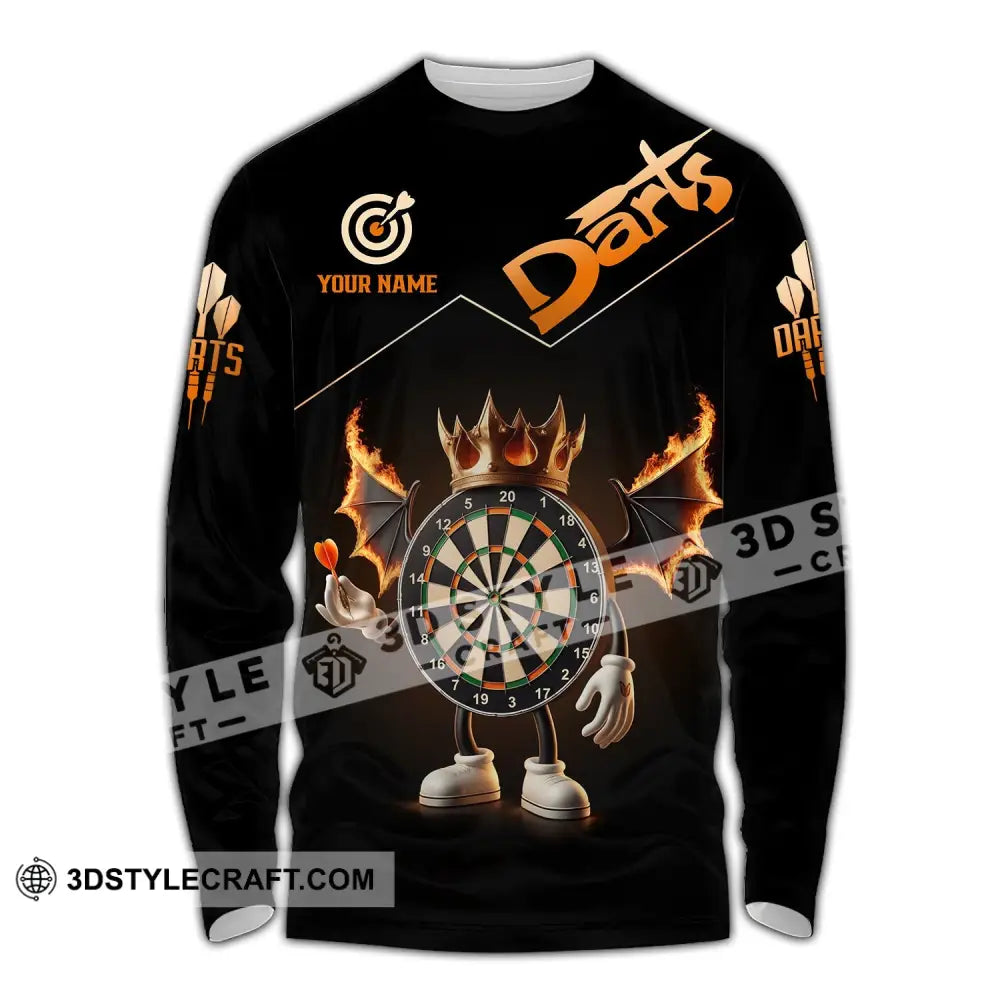 Unisex Shirt - Custom Text Darts Long Sleeve / S T-Shirt