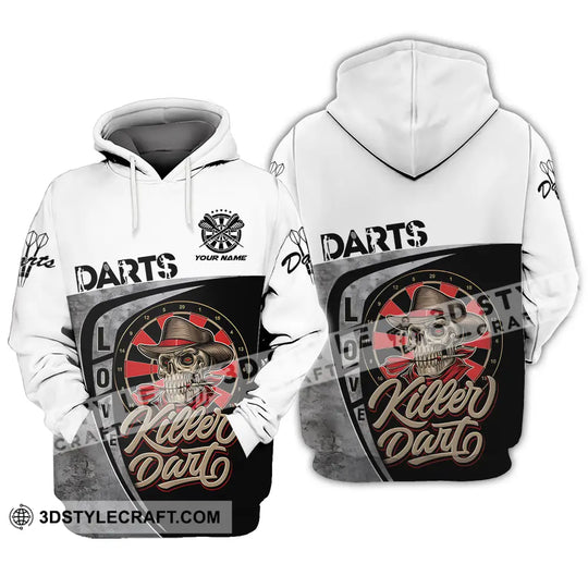 Unisex Shirt - Custom Text Darts Player Sport Shirt, Killer style option 3