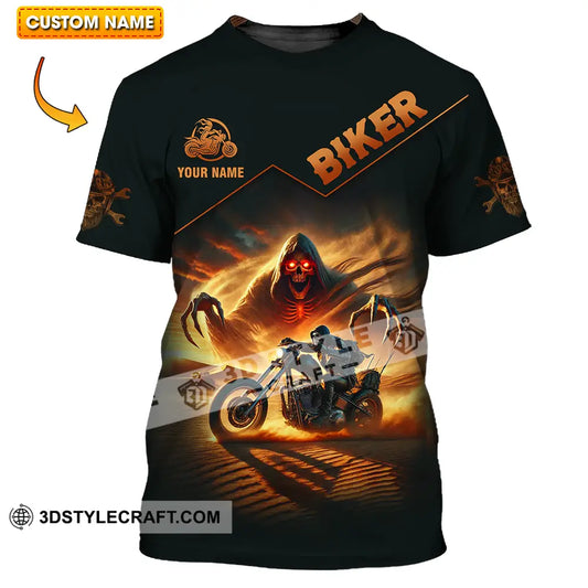 Unisex Shirt - Custom Text Death Biker T-Shirt / S T-Shirt