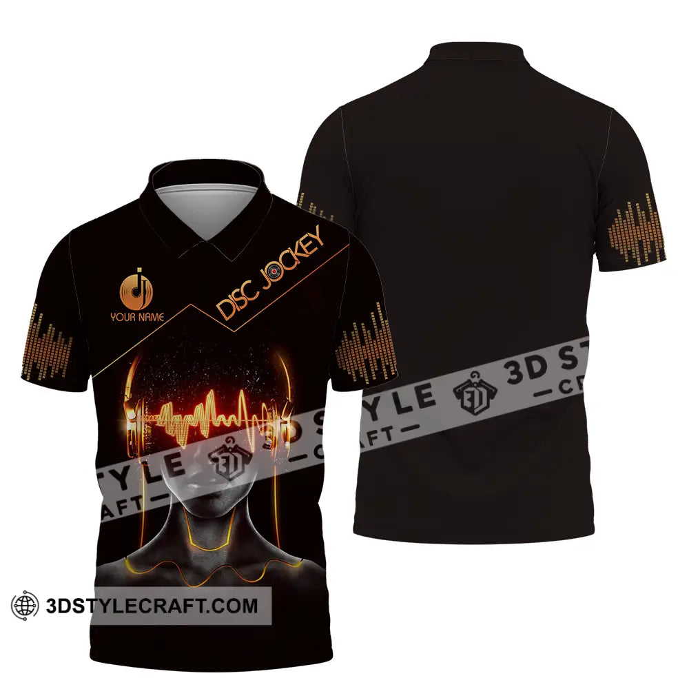 Unisex Shirt - Custom Text Disc Jockey Polo / S T-Shirt