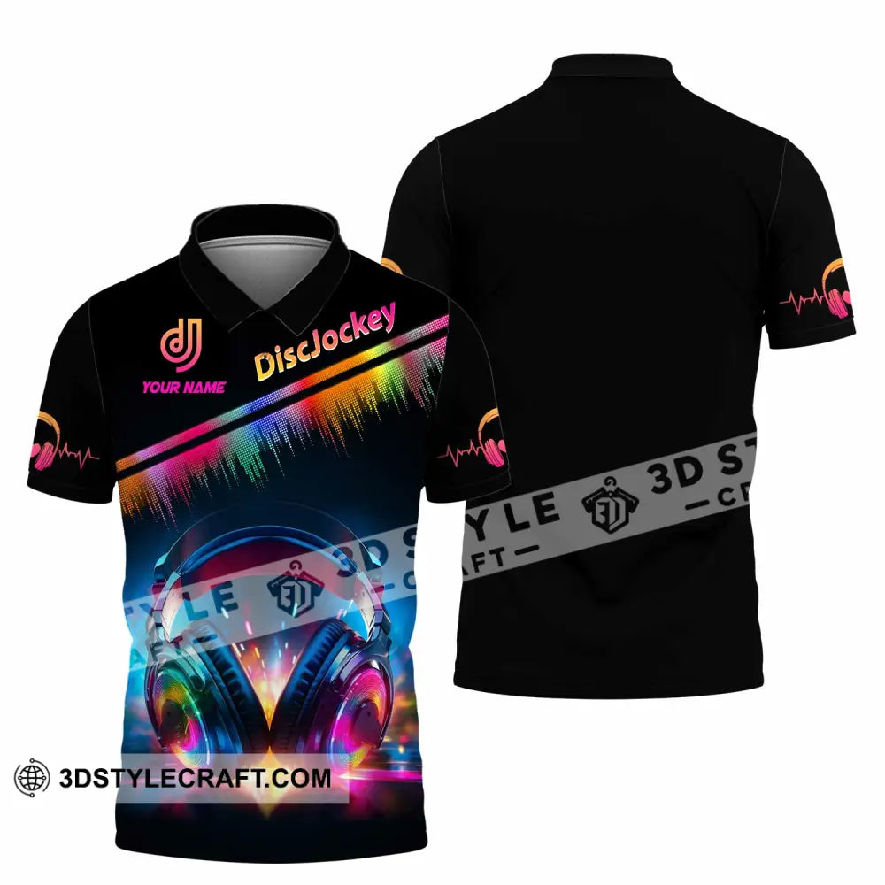 Unisex Shirt - Custom Text Disc Jockey Polo / S T-Shirt