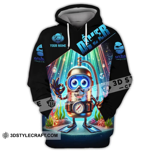 Unisex Shirt - Custom Text Shirt Diver style option 2