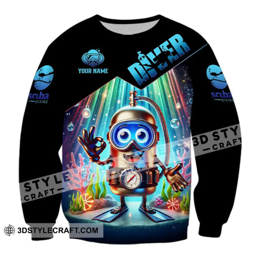 Unisex Shirt - Custom Text Shirt Diver style option 4