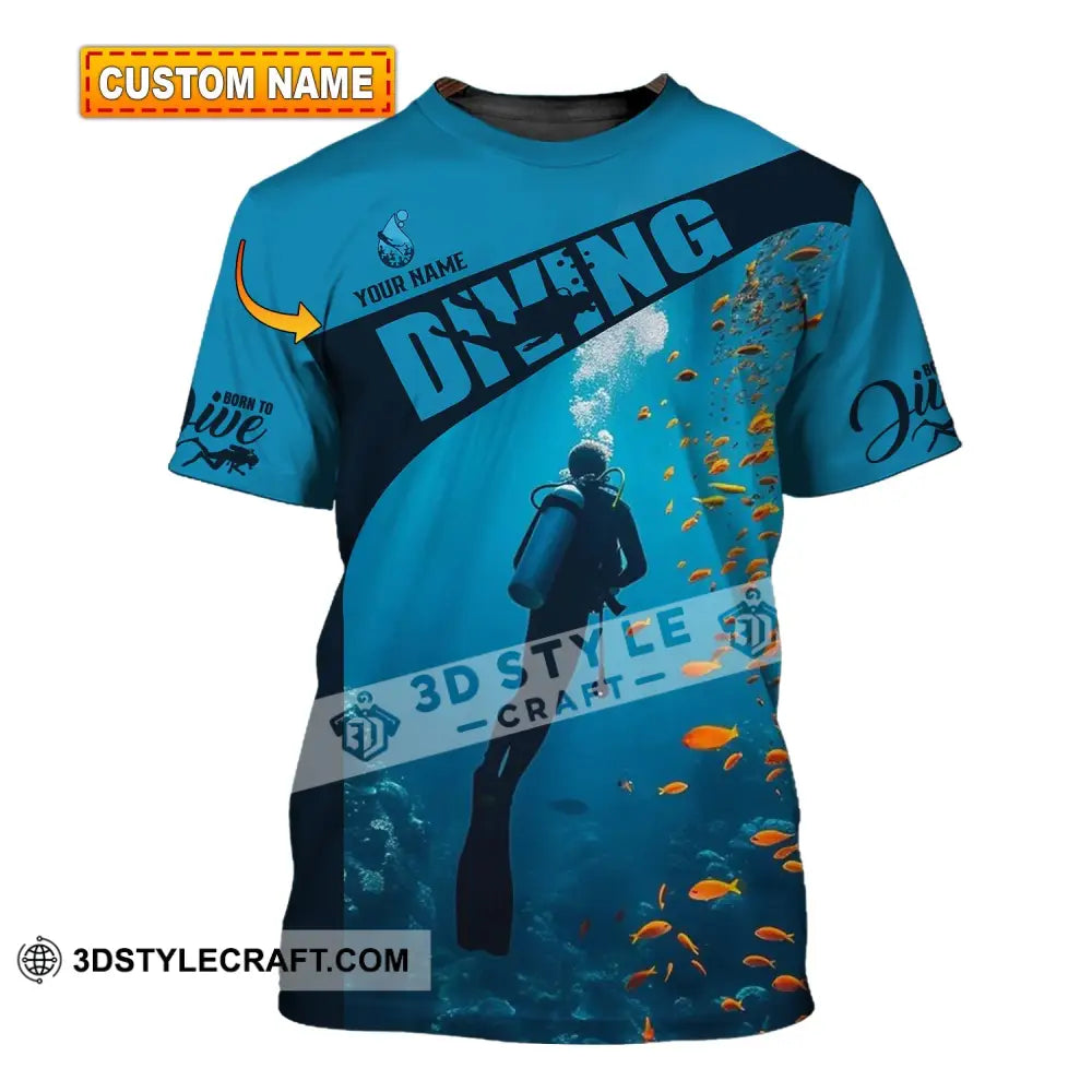 Unisex Shirt - Custom Text Diving T-Shirt