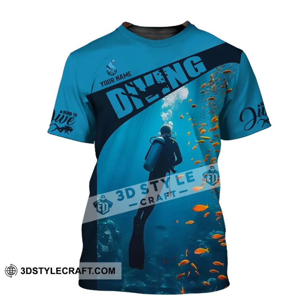 Unisex Shirt - Custom Text Diving T-Shirt / S T-Shirt