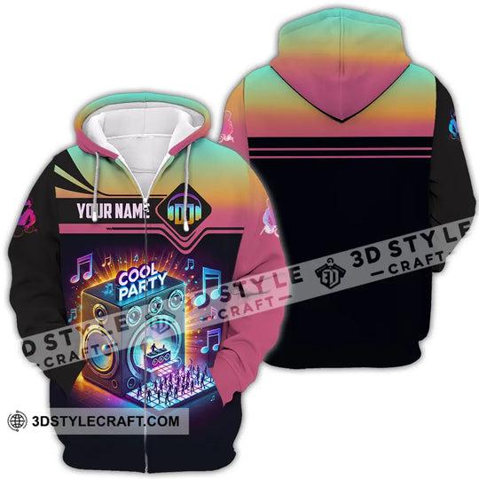 Unisex Shirt - Custom Text Shirt DJ Cool Party style option 4