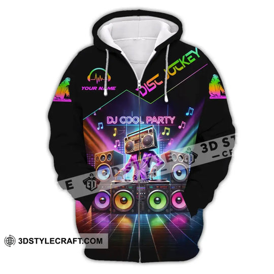Unisex Shirt - Custom Text Shirt Dj Cool Party style option 3