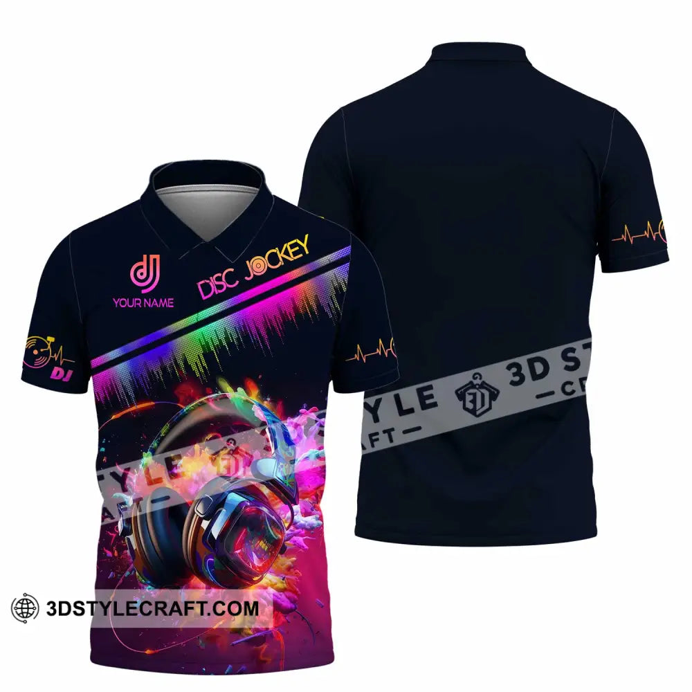 Unisex Shirt - Custom Text DJ Shirt Polo Shirt / S T-shirt