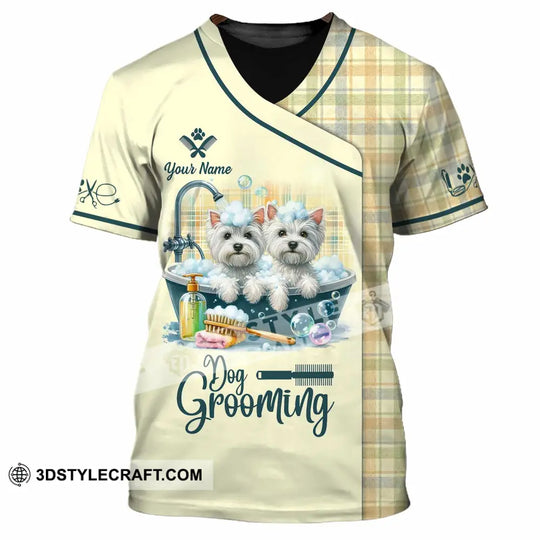 Unisex Shirt - Custom Text Shirt, Dog Grooming Shirt style option 2