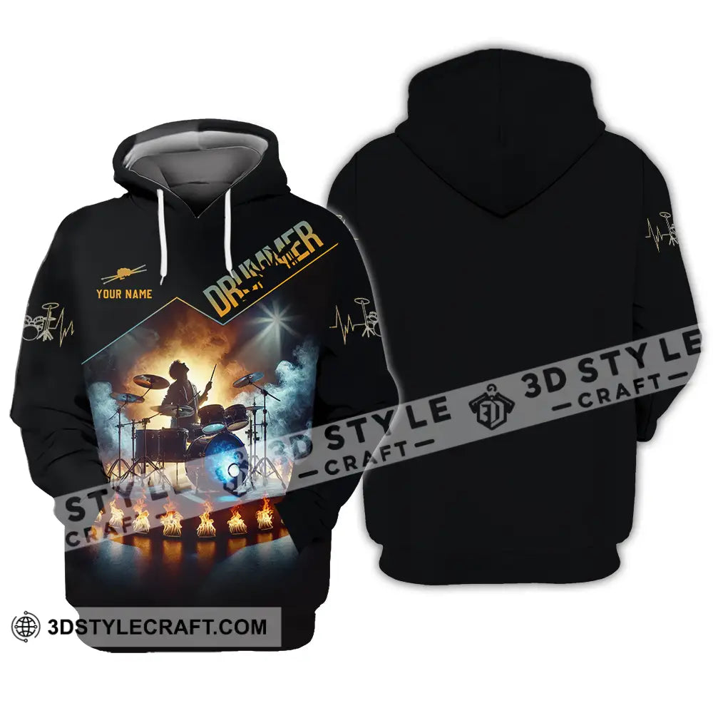 Unisex Shirt - Custom Text Drummer Hoodie / S T-Shirt