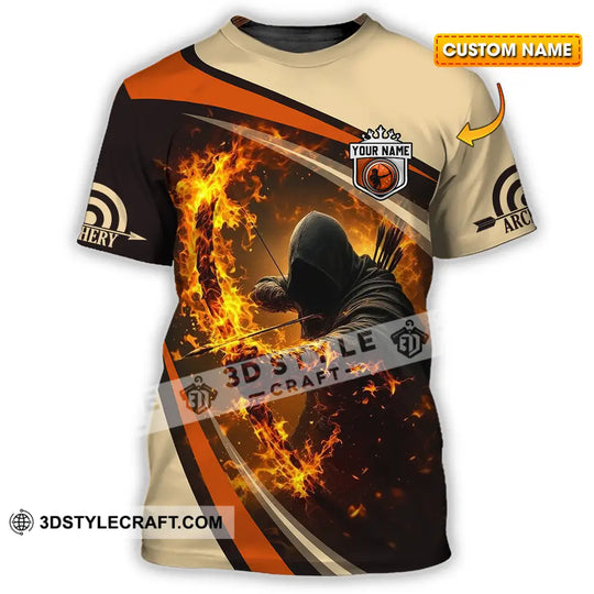 Unisex Shirt - Custom Text Shirt Fire Archery style option 1