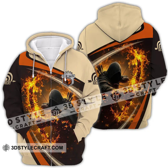 Unisex Shirt - Custom Text Shirt Fire Archery style option 4