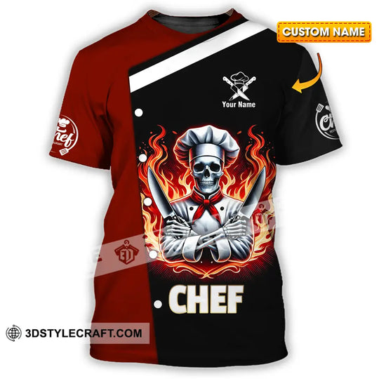 Unisex Shirt - Custom Text Shirt Fire Chef style option 1