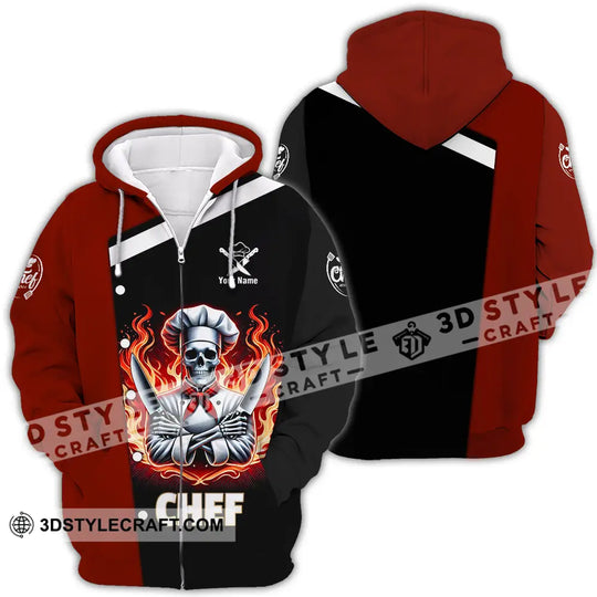 Unisex Shirt - Custom Text Shirt Fire Chef style option 4