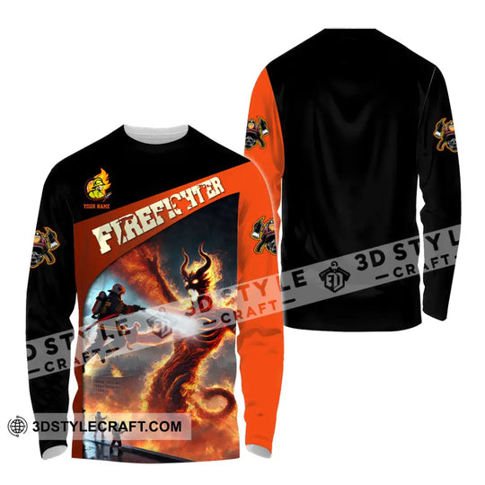 Unisex Shirt - Custom Text Shirt, Fire Fighter Shirt style option 4
