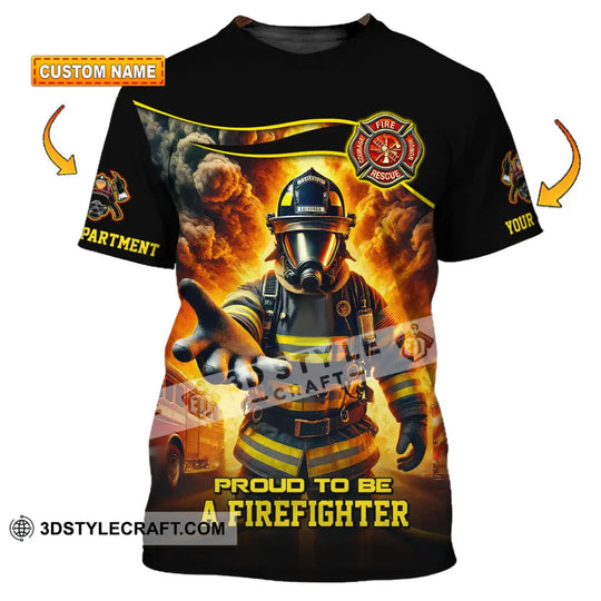 Unisex Shirt - Custom Text Shirt, Fire Fighter Shirt style option 1