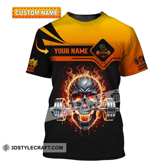 Unisex Shirt - Custom Text Shirt Fire Skullcap style option 1