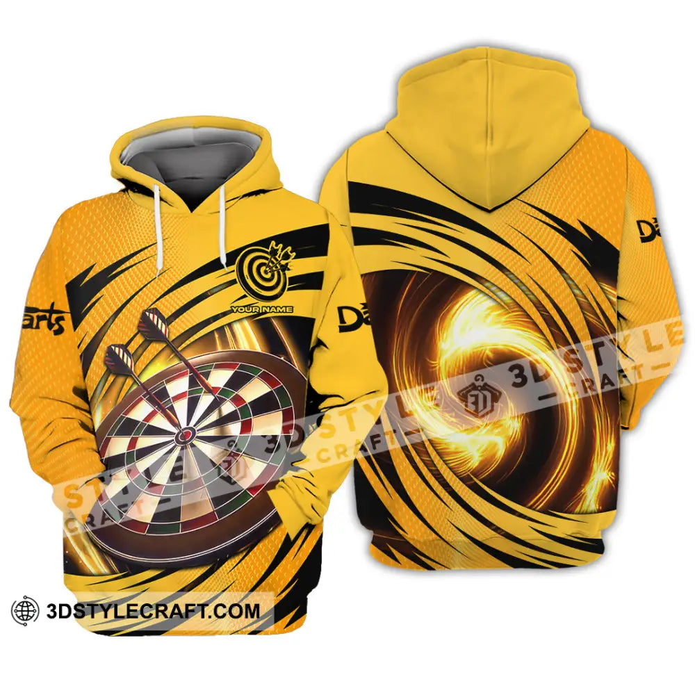 Unisex Shirt - Custom Text Golden Darts Sport Hoodie / S T-Shirt