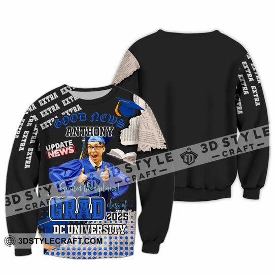 Unisex Shirt - Custom Text Shirt, Grad Shirt style option 3