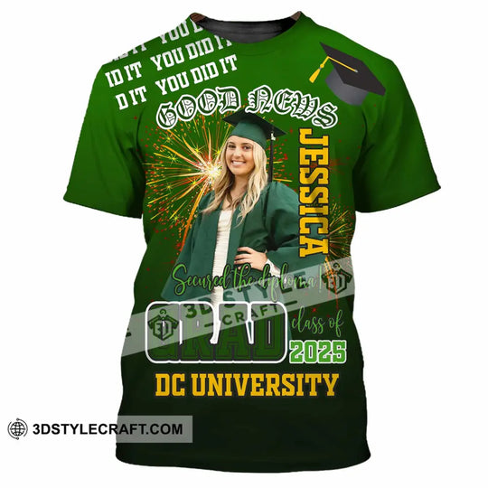 Unisex Shirt - Custom Text Shirt, Grad Shirt style option 2