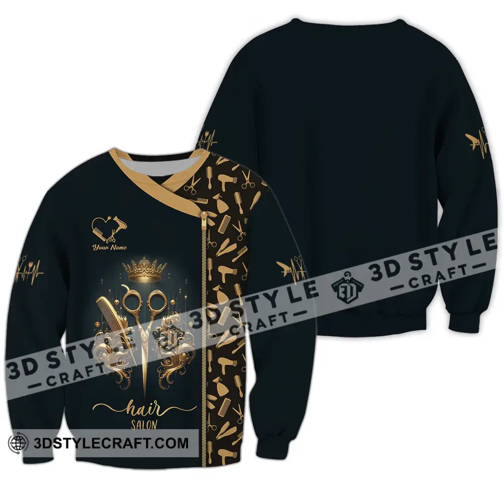 Unisex Shirt - Custom Text Hair Salon Long Sleeve / S T-Shirt