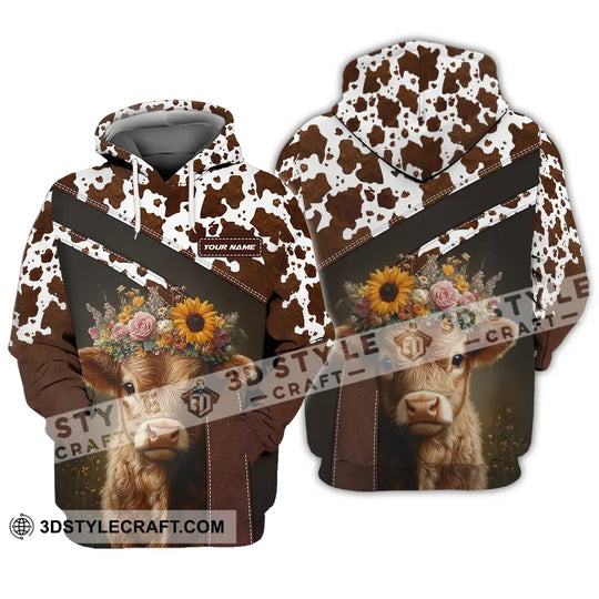Unisex Shirt - Custom Text Shirt, Highland Cow Shirt style option 3