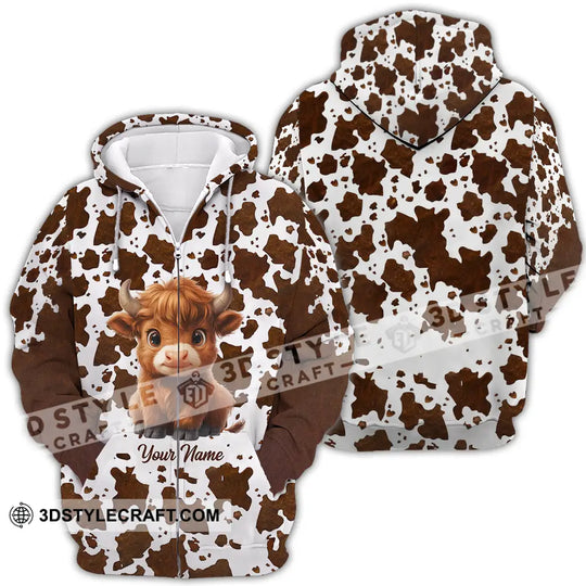 Unisex Shirt - Custom Text Shirt, Highland Cow Shirt style option 4