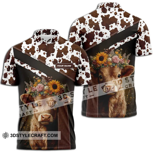 Unisex Shirt - Custom Text Shirt, Highland Cow Shirt style option 2