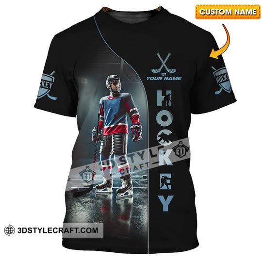 Unisex Shirt - Custom Text Shirt Hockey style option 1