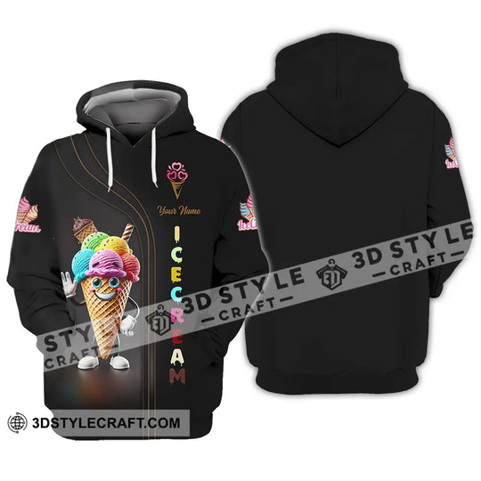 Unisex Shirt - Custom Text Shirt Ice Cream style option 3