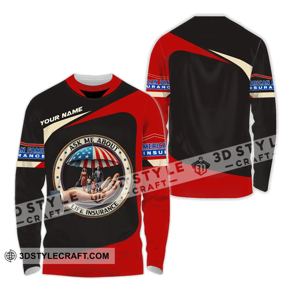 Unisex Shirt - Custom Text Insurance America Long Sleeve / S T-Shirt
